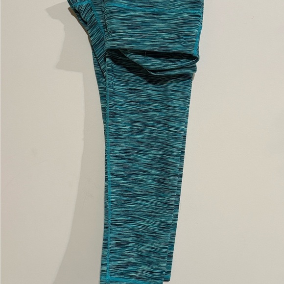 Teal and Blue Heathered Performance Leggings - Picture 3 of 6